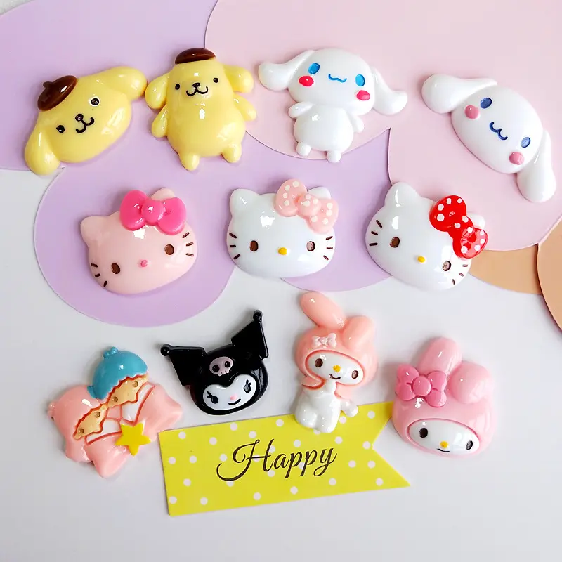 Kawaii Cartoon Leuke Ijs Door Yugui Hond Cartoon Beer Kroon Mouse Resin Nail Art Charms Accessoires Decoratie