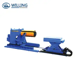 Điện Thủy Lực Thép Cuộn Uncoiler Feeder Kim Loại Tấm Thép Thẳng Máy