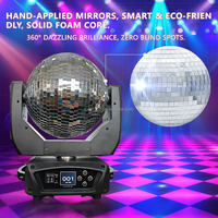 Lampu Bola Disko Cermin Bergerak 150W dengan Layar LCD, Kecepatan Putar Dapat Diatur, Bola Cermin Reflektif, Lampu Panggung untuk Pernikahan