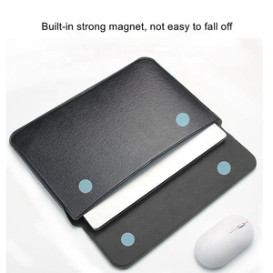Porte-documents d'affaires en cuir PU de <span class=keywords><strong>luxe</strong></span> pour hommes et femmes, sac pour ordinateur portable 3 en 1 avec support pour <span class=keywords><strong>Macbook</strong></span> Air <span class=keywords><strong>Pro</strong></span> 14 pouces, étui pour Mac - Product Image 4