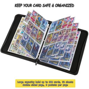 Carpeta para Colección de Tarjetas Pokémon, 9 Bolsillos, 900 Fundas de Doble Cara, Material PU, Inspirada en Tarjetas Deportivas MTG TCG Japonesas - Product Image 6