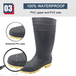 Nouvelles bottes de sécurité en PVC pour hommes, avec embout en acier, anti-perforation, antidérapantes, résistantes à l'huile, aux acides et aux alcalis, imperméables, avec logo personnalisé - Product Image 5