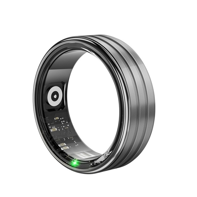 New Couple Stainless Steel Smart Ring App Control 5ATM Waterproof Sleep Heart Rate Blood Oxygen Monitor Fitness Tracker for Men