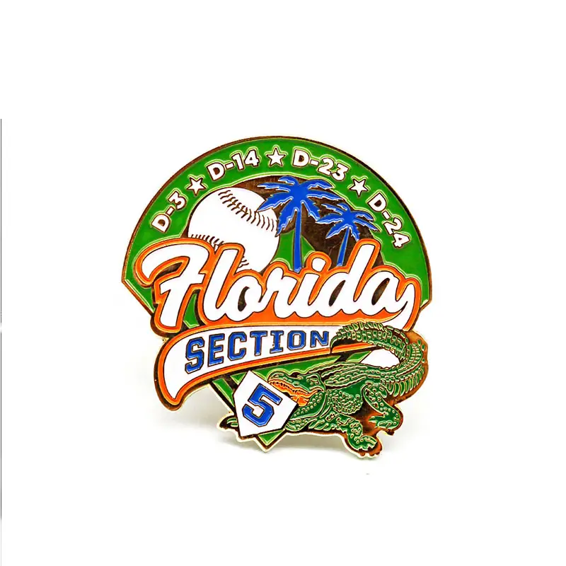 In metallo smalto Glitter Sport Team spilla distintivo Logo personalizzato Trading cappello da Baseball Pin per il gioco