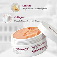 Masker Rambut Pallamina Private Label Organik Alami Keratin Perawatan Rambut Melembapkan Menutrisi Melembutkan Menghaluskan Memperbaiki Rambut
