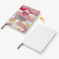 Cahiers A5 double face en cuir PU vierge pour transfert thermique personnalisé par sublimation