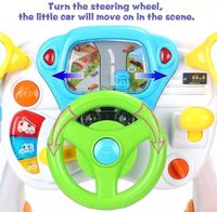 Jouet de conduite pour enfant en plastique, volant de simulation musical éducatif pour l'apprentissage précoce, jeu de conduite automobile pour bébés