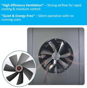 Smart 25W Zonne-Energie Ventilator Hernieuwbare Energie Luchtventilatie En Zolder Dak Afzuigkap Thermostaat App Gecontroleerde Koelopening - Product Image 2