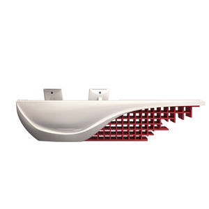 โต๊ะต้อนรับในโรงแรมแบบกำหนดได้เองแบบทันสมัยโต๊ะรับแขกทาสีรูปทรงไม่สม่ำเสมอแบบเรียบง่ายสำหรับเคาน์เตอร์บาร์ร้านเสริมสวย - Product Image 5