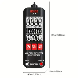 Multímetro digital inteligente antiquemaduras totalmente automático A1, voltímetro eléctrico sin contacto, medidor de ohmios, probador con linterna - Product Image 6