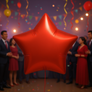 Globo de Aluminio Rojo con Forma de Estrella para Fiestas, 19 Pulgadas, Decoración para Cumpleaños, Graduaciones, Fiestas y Celebraciones - Product Image 2