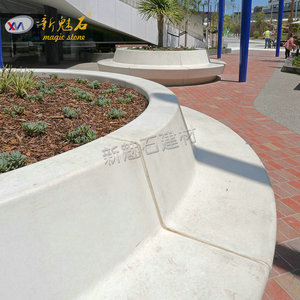 Nouvelle jardinière ovale en GRC personnalisée Magic Stone, 3 cm d'épaisseur, pour aménagement paysager de place publique - Product Image 3
