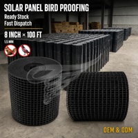 Grillage de protection solaire anti-oiseaux en PVC enduit pour panneaux solaires de toiture, 8 po x 100 pi, vente en gros