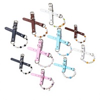 Collier pour chien en perles de cristal multicolores faites à la main, accessoire pour animal de compagnie personnalisé