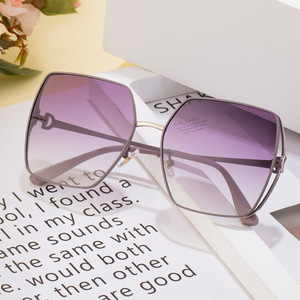 Lunettes de soleil polarisées carrées Dl-D6389 pour femmes, verres TAC UV400, monture en métal TR, couleur marron, style haut de gamme - Product Image 3