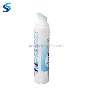 110 ml offsetdruck kunststoff kosmetikverpackungsrohr kunststoffrohr mit silikonpinsel-applikator