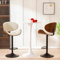 Tabourets de Bar Pivotants de Style Moderne, Hauteur Réglable, en Bois Courbé, pour Hôtel, Restaurant, Cuisine, Maison et Salon
