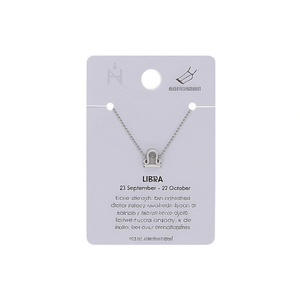Tobillera de acero inoxidable con colgante de Libra para mujer, joyería del zodiaco - Product Image 2