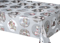 Nappe carrée moderne en PVC, motif floral gaufré imprimé or, lavable, résistante à l'huile et à l'eau, facile à nettoyer, personnalisable, vente en gros