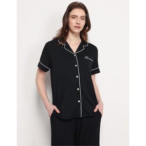Conjunto de Pijama Premium para Mujer, de Lujo, de Bambú, de Dos Piezas, Manga Corta, Ropa de Dormir de Bambú, Algodón y Modal, Conjuntos para Descansar - Product Image 3