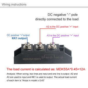 Módulo de Diodo de Bloqueo Solar MDK 55A 1600V para Nuevas Energías, Protección Contra Corriente Inversa para Sistemas de Baterías Fuera de Red y Suministro de Energía CC - Product Image 6