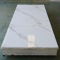 Panneau mural en faux marbre PVC 4x8 pieds, haute brillance, 2 mm 3 mm, feuille de marbre UV, service de découpe, écologique, imperméable