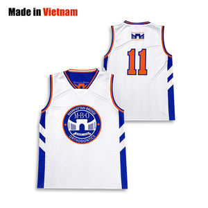 Gilet de basket-ball bleu double face à impression numérique à séchage rapide - Product Image 3