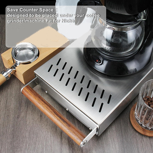 Cajón para Residuos de Café JH-Mech, Plateado, con Absorción de Impactos, Barra de Residuos Extraíble, Acero Inoxidable 304 - Product Image 6