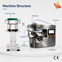 Machine automatique de remplissage et de bouchage de sachets Doypack à bec verseur pour liquides, sauces et détergents