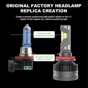 Ballast externe sans erreur 200W 15000Lm 6500K 12-24V H7 A10 Lampes <span class=keywords><strong>de</strong></span> conversion LED pour véhicules, pour garages automobiles <span class=keywords><strong>de</strong></span> luxe indépendants - Product Image 3