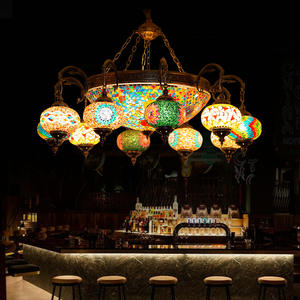 Venta al por mayor vintage pequeño estilo bohemio de lujo de cristal Cafetería Restaurante lámpara de araña - Product Image 6