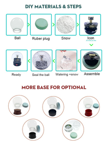 Kits de globe à neige vide avec dôme en verre - Product Image 5