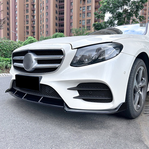 Amp-Z Mercedes-Benz E-Class W213 Front Bumper Lip Splitter Carbon Fiber Texture Matte Finish 2016-2020 E260 E300 E43 AMG - Product Image 2