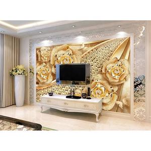 豪华珠宝钻石定制3d壁纸壁画家庭电视背景 - Product Image 4