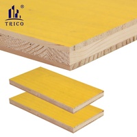 Hebei TRICO coffrage à béton étanche 21mm 27mm 3 couches contreplaqué 3 plis jaune panneau triple
