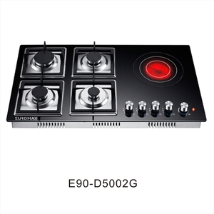 강화 유리 전기 요리 스토브 4 가스 스토브 및 1 전기 세라믹 버너 - Product Image 2