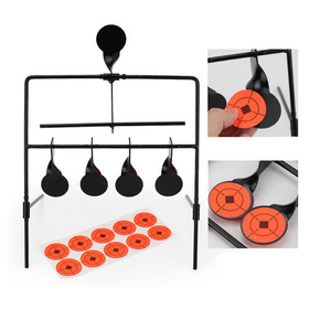 Thép quay mục tiêu paintball chụp 9mm thực hành 6 + 1 tấm thiết lập lại mục tiêu chụp - Product Image 4