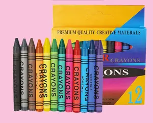 Không độc hại giá tốt khuyến mại 6/8/12PC đầy màu sắc sáp Crayon