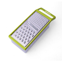 Râpe à main en acier inoxydable 2 en 1 en gros, râpe plate multifonctionnelle et trancheuse pour fromage, pommes de terre et légumes