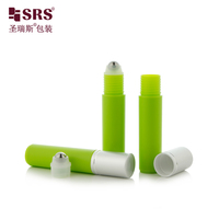 Flacon de parfum portable de 10 ml, flacon cosmétique en plastique pour huile essentielle avec bille roulante en acier