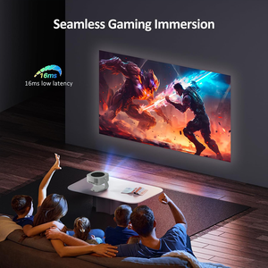 Xách Tay 1080P LCD LED <span class=keywords><strong>Video</strong></span> Chiếu Android 13 Hệ Thống 4K Full HD Mini Rạp Hát Tại Nhà Lật Android 720P 5W Loa Giáo Dục - Product Image 6