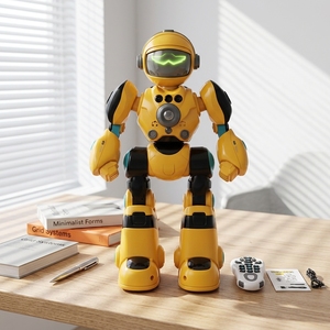 Robot programmable télécommandé, jouet pour enfants, garçon, intelligent, high-tech, éducation précoce, robot parlant et dansant en anglais - Product Image 1