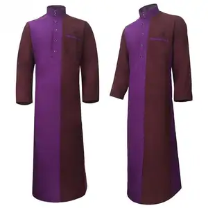 Qatar Style Men's Dubai Burqa Muslim Clothing Men's Tobes prayer shirts for men