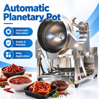 Marmite de cuisson de pop-corn professionnelle 200L à double planète et multi-racloirs avec mélangeur, compatible induction