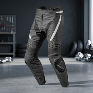 Pantalon de course haute performance respirant grande taille à séchage rapide, couleur personnalisée, logo personnalisé, fait main, pour motards - Product Image 2