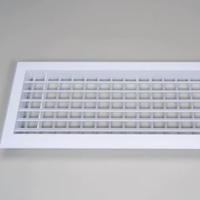 Grilles de ventilation carrées pour fenêtres, en PVC, design industriel moderne, réglables pour entrepôt et salon