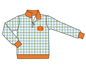 Camiseta con Capucha y Volantes para Niños, Estampado de Calabazas Otoñales, Venta al por Mayor, Ropa Infantil de Boutique - Product Image 3