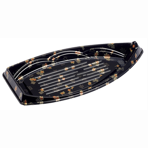 Vente en gros de boîte à <span class=keywords><strong>sushi</strong></span> jetable en plastique en forme de bateau de qualité alimentaire avec couvercle transparent pour servir des repas Dessert <span class=keywords><strong>Sushi</strong></span> - Product Image 4