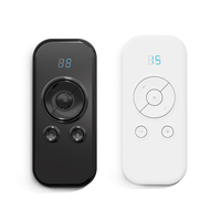 POYAL Télécommande 433 MHz 15 canaux pour stores enrouleurs intelligents, émetteur blanc moderne pour rideaux motorisés, idéal pour la maison et l'hôtel
