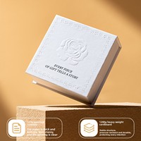 Coffret à bijoux magnétique blanc gaufré Shaher Rose avec sac et doublure en éponge, emballage cadeau multi-tailles pour bagues, colliers, boucles d'oreilles et bracelets